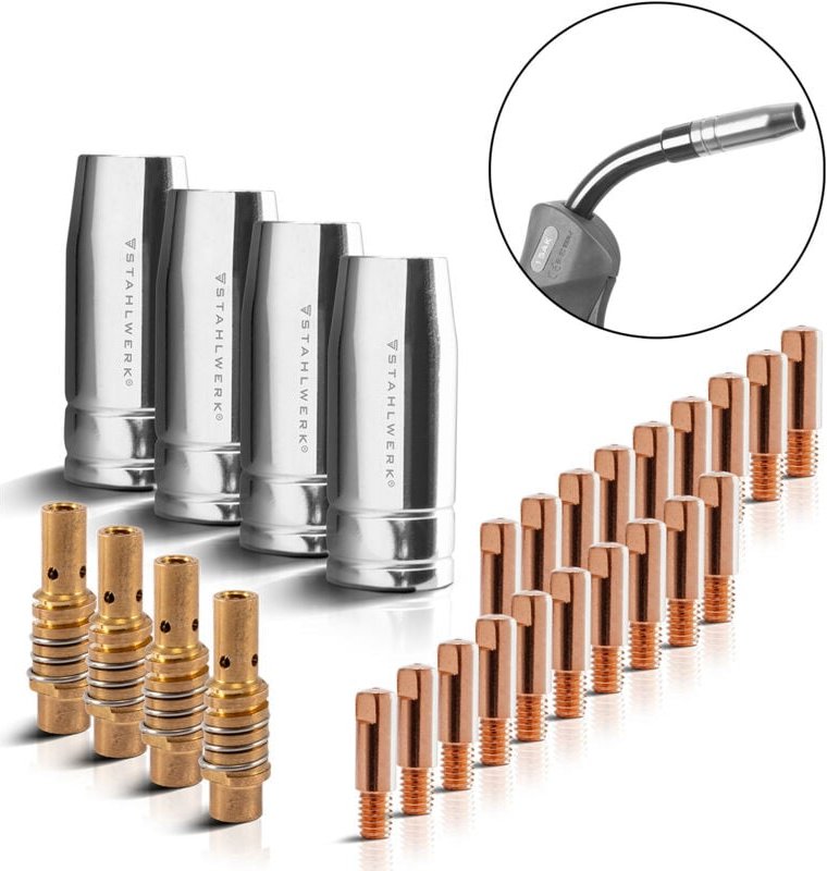 Stahlwerk - Verschleißteile mig mag 28-tlg AK15/MB15 AK14/MB14 Schweißbrenner