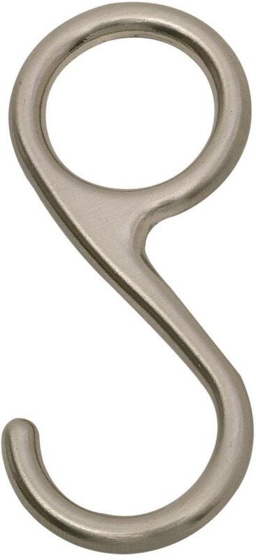 S-Haken geschlossen, Zamak Edelstahl Effekt