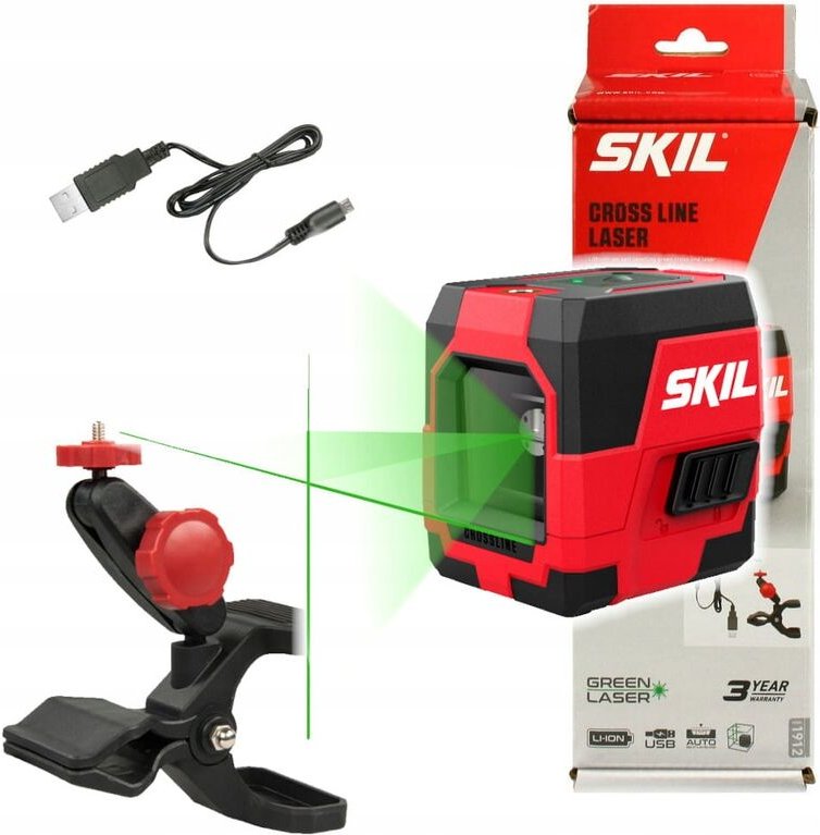 SKIL 1912 AA Kreuzlinienlaser (grün) 20m