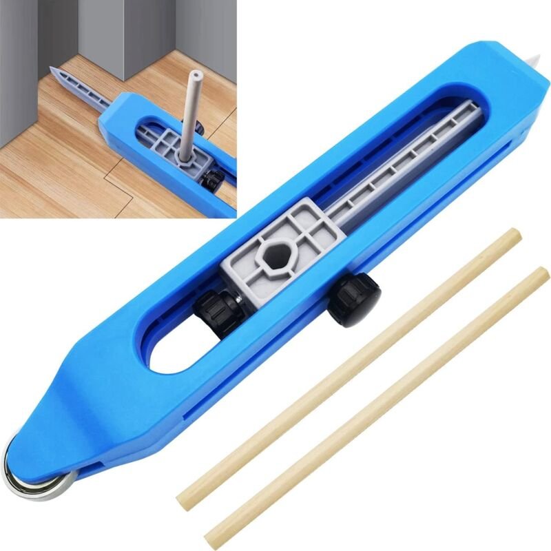 Präziser Konturenmesser, Konturenmesser-Duplikat mit Verriegelung, für Boden-, Teppich- und Fliesenverlegung (blau)