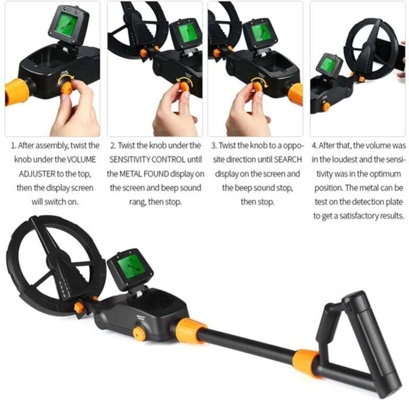 Untergrundmetalldetektor mit wasserdichter Suchspule und Golddetektionszeiger MD1008A