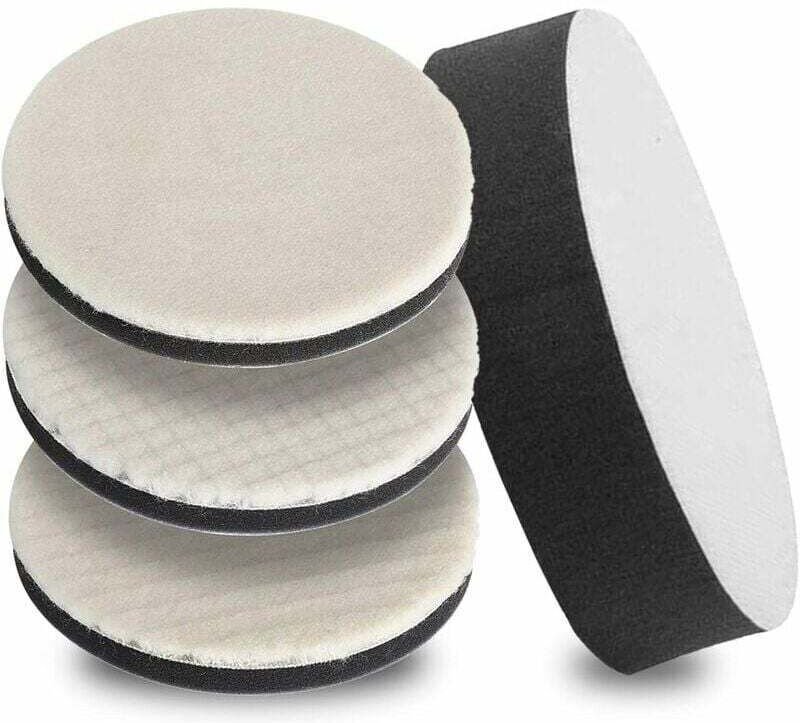 125-mm-Polierset aus Wolle und Schwamm, 4-teiliges Polierset mit Schwammhaube, Polierpads und Polierscheibe für Polierma...