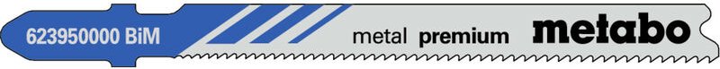 Metabo - 5 Stichsägeblätter 'metal premium' 66/ 1,1-1,5 mm, progressiv, BiM, mit Eintauch