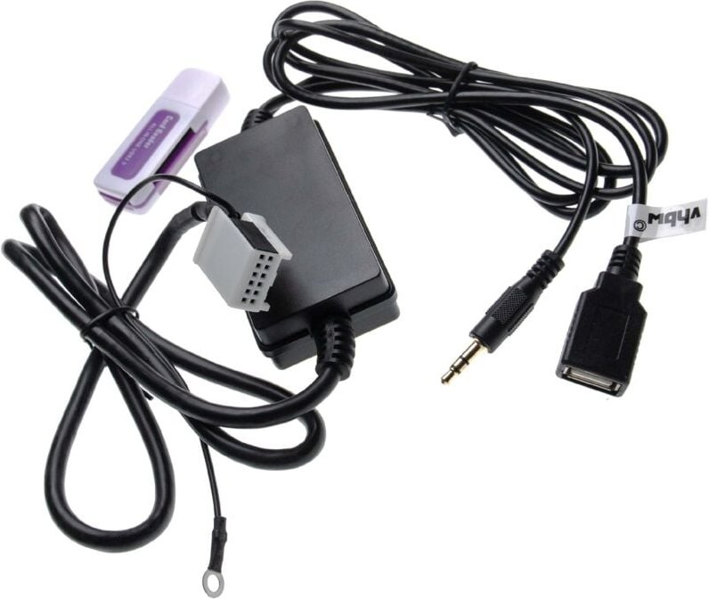 Aux usb Audio Adapter Kabel kfz Radio kompatibel mit Audi bns 5.0, Chorus 2+/3, Concert 2+/3, Navigation Plus 3, rns-e A...