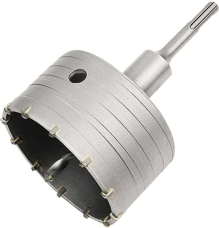 Betonlochsäge mit 110-mm-SDS-Plus-Adapter für Ziegel, Beton, Stein (100 mm + 110-mm-SDS-Plus-Adapter)