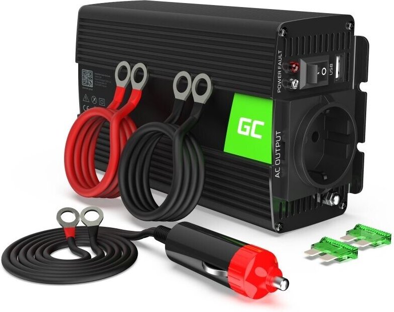 Green Cell INV01DE adapter e inverter de Auto current 300 W Black
