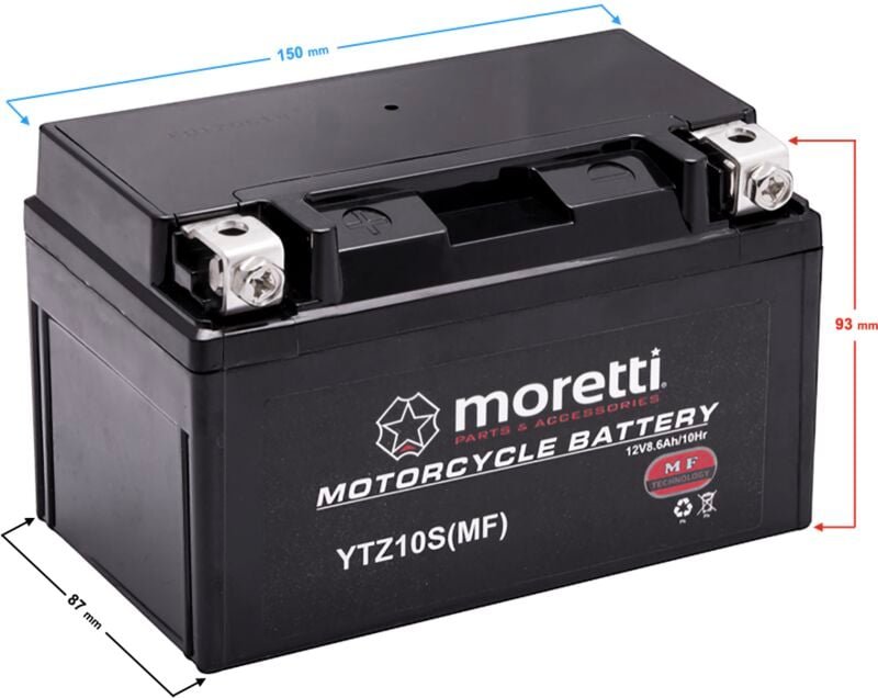 Moretti AGM (Gel) MTZ10S Batterie
