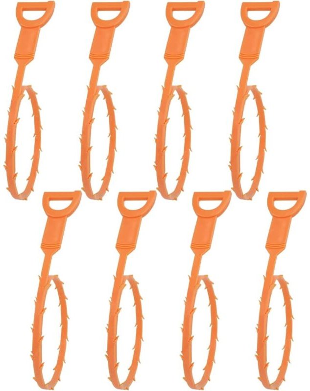 8-teiliges Abflussreinigungsset, Kunststoff-Abflussreiniger, Abflussspirale, einfache Bedienung, für Spülbecken und Sani...