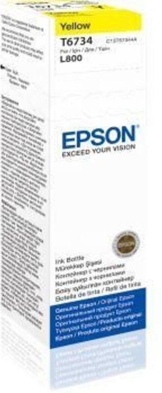 Epson T6734 Tintenpatrone Original Gelb 1 Stück - Drucker-Tintenpatrone (Original, Pigment-basierte Tinte, Gelb, Epson L...