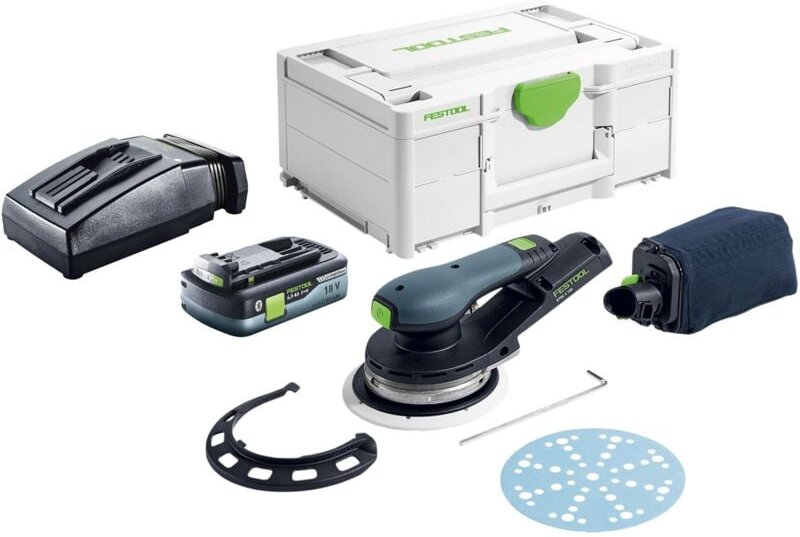 Etsc 2 150-Basic Akku Exzenterschleifer 18 v 150 mm Brushless + 1x Akku 4,0 Ah + Ladegerät + Systainer - Festool