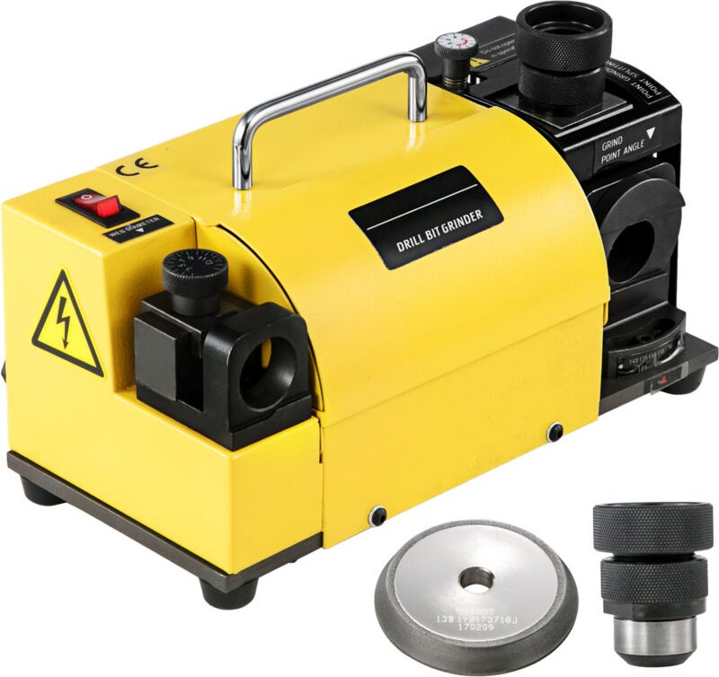 Mophorn End Mill Sharpener MR-13B, Φ3-Φ13 Drill Bits & Grinder, 6 Collets, Portable CNC Router Bit Sharpener, Adjustable...