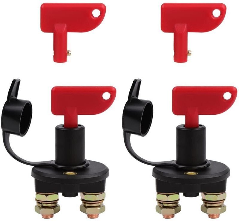 Satz mit 2 12V/24V Autobatterie-Trennschaltern, Not-Aus-Schalter (2er-Set)