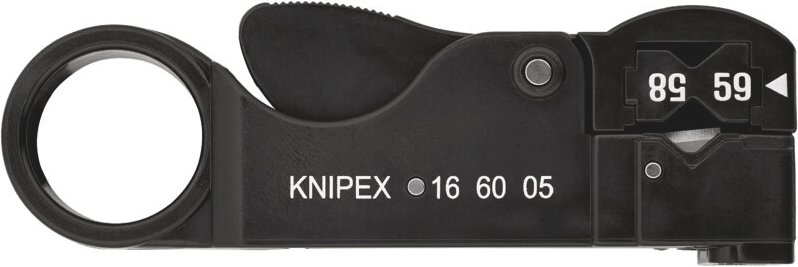 KNIPEX 16 60 05 SB Abisolierwerkzeug für Koaxialkabel 105 mm