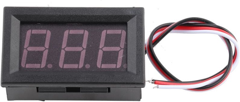 LED-Voltmeter, 3-Draht-Digitalvoltmeter, LED-Voltmeter, für (Hintergrundbeleuchtung der Schriftfarbe rot)