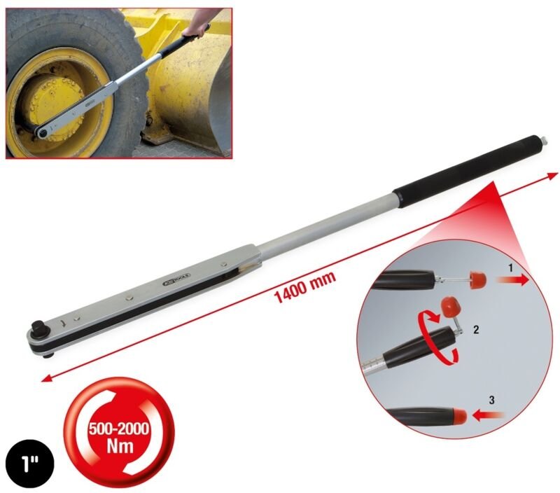 Ks Tools 1 Kurzweg-Drehmomentschlüssel, 500-2000 Nm