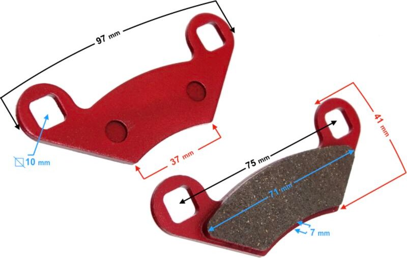 Hintere Bremsbeläge für ATV