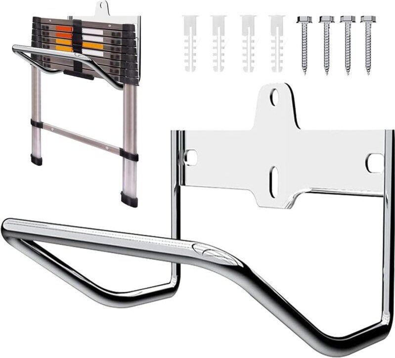 Wandhaken für Garagenleitern, Edelstahl-Universalhaken, Edelstahl-Garagenaufbewahrungshaken, einfach zu bedienen, tragba...