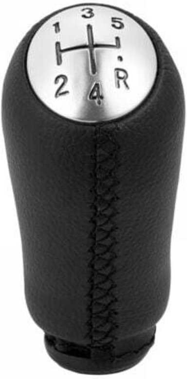 1x manueller Schaltknauf für Renault Clio III 2005-09, Megane 2 Laguna 2003-09, schwarzes Leder, mit Adapter