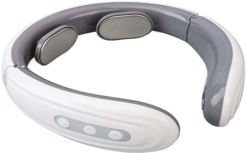 Kabelloses, beheizbares Nackenmassagegerät in U-Form – Smart und tragbar – Lindert Nackenverspannungen – Weiß