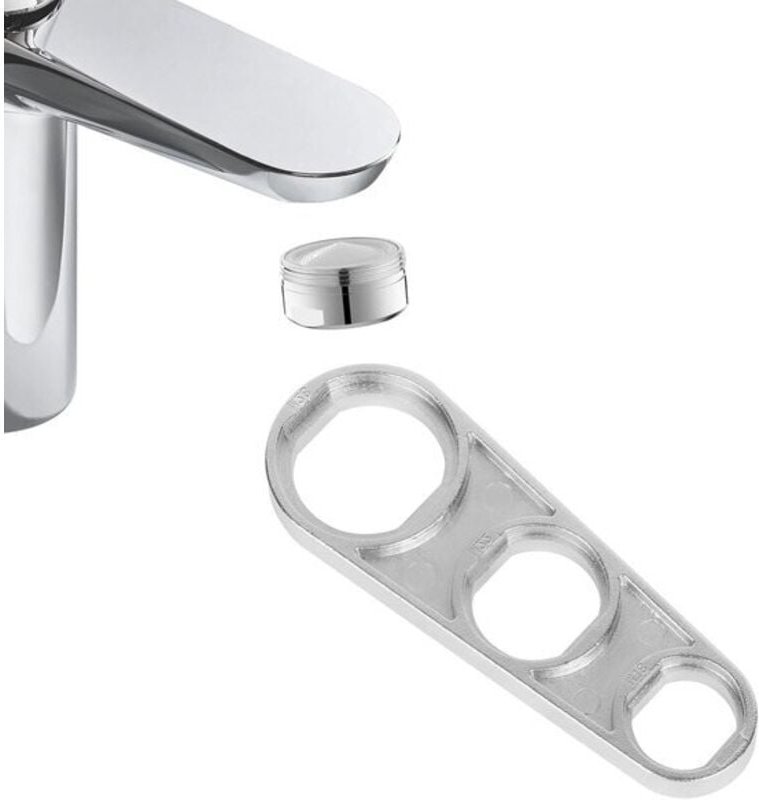 6-in-1 Wasserhahn-Luftsprudlerschlüssel – Wasserhahnfilter-Werkzeug – Zinklegierung – Für M16, M18, M20, M22, M24 und M2...