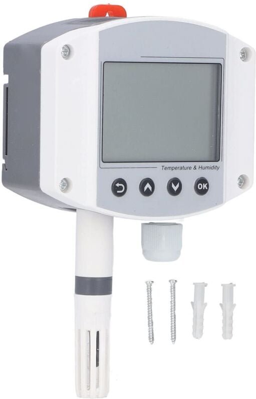 Temperatursensor, Feuchtigkeitstransmitter, Wandmontage, LCD-Anzeige, 4-20mA für Maschinen und Anlagen.