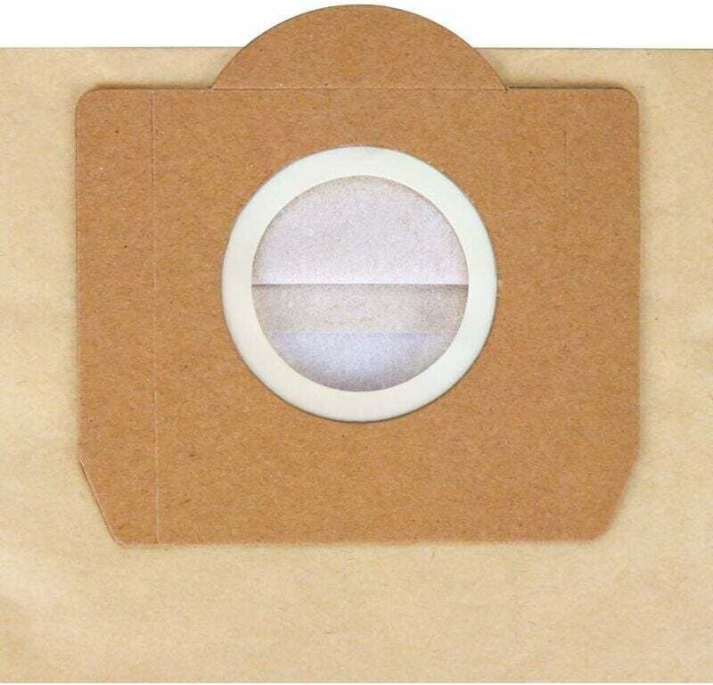 Staubsaugerbeutel für Kärcher WD3, WD3P, MV3 - 5er-Pack Ersatz-Papierfilterbeutel für Nass- und Trockensauger - Ersatzte...