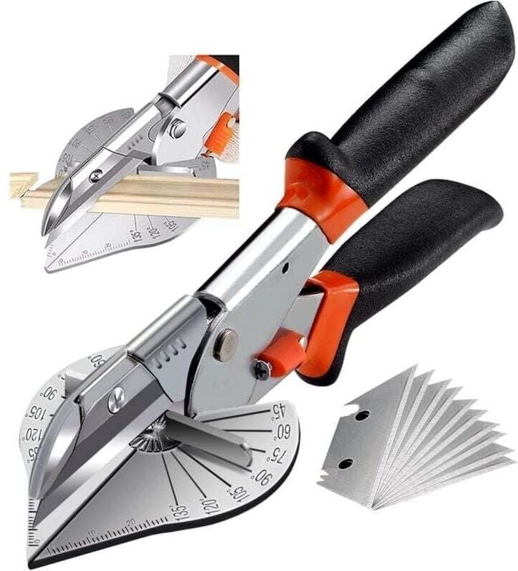 Multifunktionale Kanalschere, Gehrungsschere mit 45° bis 135° Winkel, Viertelkreis-Schneidwerkzeug