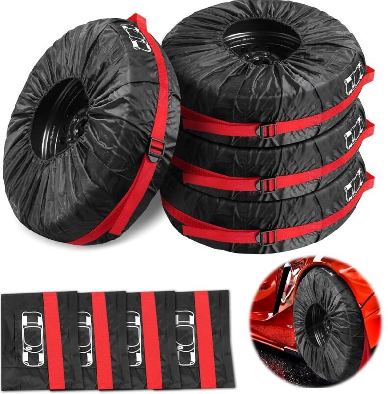 4er-Set Reserveradabdeckungen für 19–23 Zoll, universelle Ersatzabdeckung, wasserdicht, staubdicht, schneesicher, Radsch...