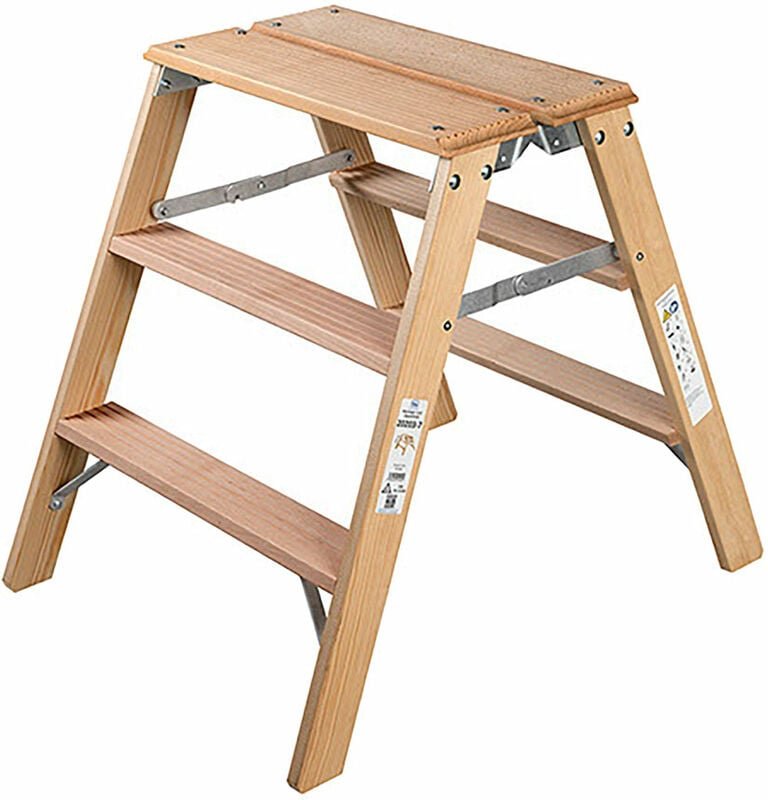 Iller Holz- Gipserbock, beidseitig begehbar mit großer Standfläche 2x3 Stufen und 2,70m AH