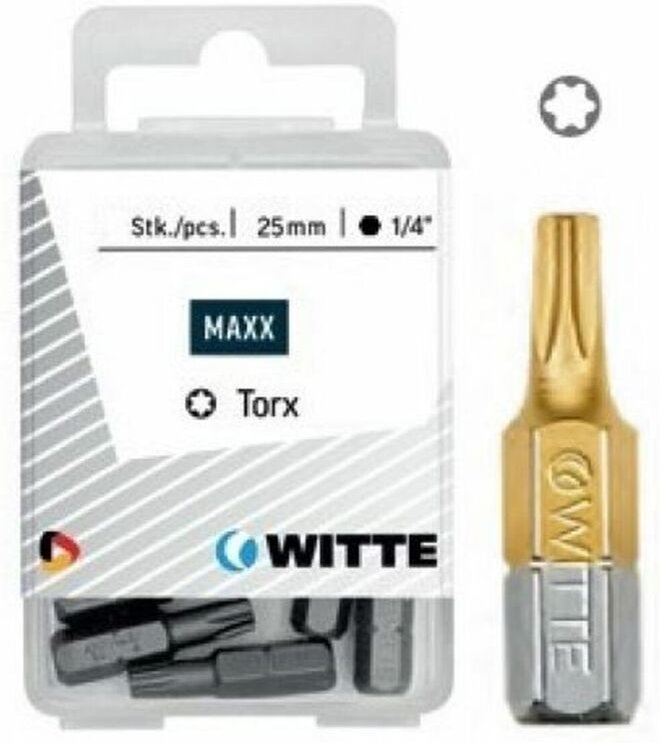 Satz von Spitzen WITTE TX Torx TX 10 1/4" 5 Stück