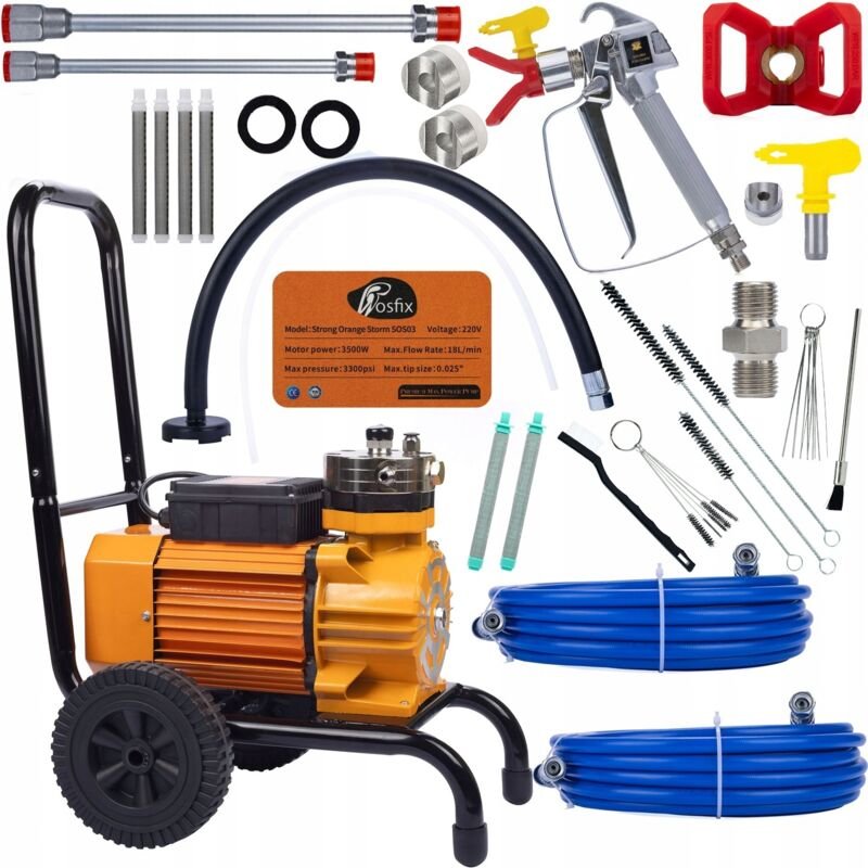 Rosfix Rosfix Strong Blue Storm SBS03 Einheit 3500 W 22 MPA 18 l/min + Lanze 50 cm + Stanzen + 13 m Schlauch + Schlaucha...