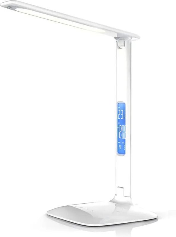 LED-Schreibtischlampe, dimmbar, 3 Lichtfarben, 5 Helligkeitsstufen, USB-Anschluss zum Laden des Smartphones, augenschone...