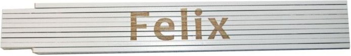 Zollstock Felix 2 m weiß Zollstock