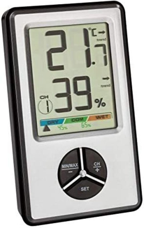 TFA - Dostmann Funk-Thermo-/Hygrometer Weiß 30.5045.54