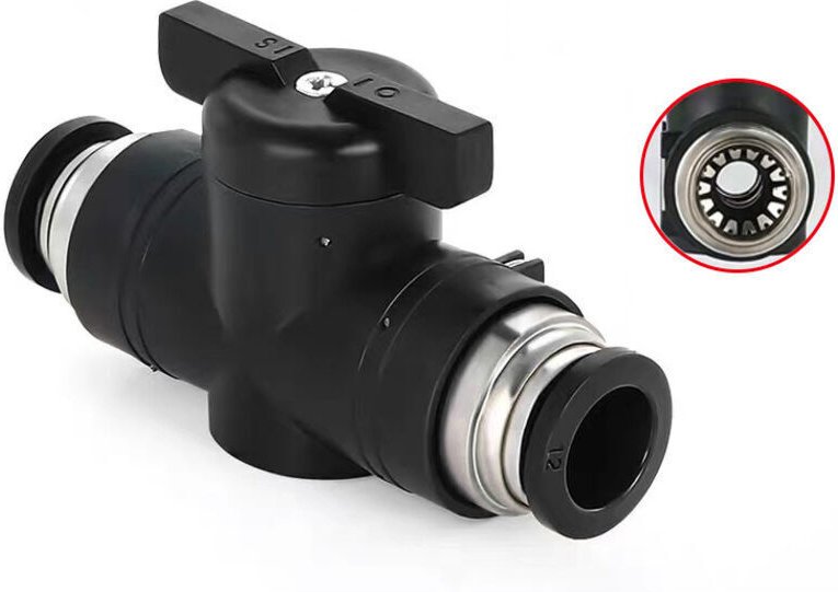 Pneumatikverbinder, gerader Pneumatikverbinder, anschließbarer Schlauchdurchmesser 8 mm, manuelles Pneumatikventil zur S...