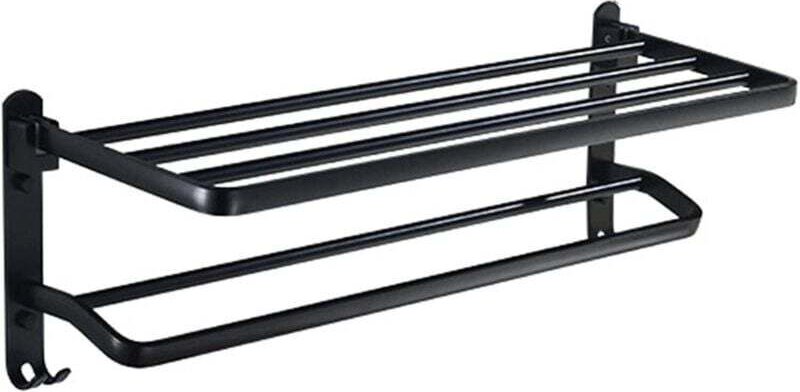 Vtizikl Porte-serviettes de douche, accessoires de salle de bain, crochet pliable, support de rangement en aluminium, 40...