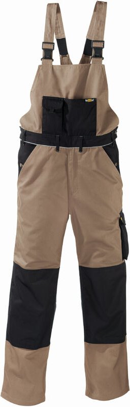 Canvas (320 g/m²) Latzhose AMAZONAS khaki/schwarz Größe 106