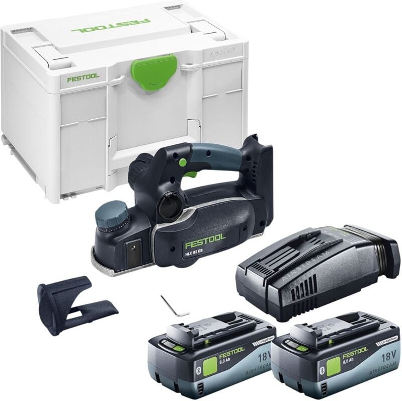 Festool HLC 82 EB-Basic Akku Hobel 18 V 82 mm Brushless + 2x Akku 8,0 Ah + Ladegerät + Systainer