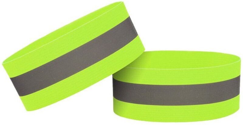 Reflektierendes Armband für Laufrad, Klettverschluss, 4 cm, gelb