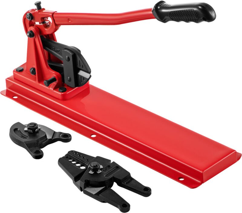 VEVOR 24-Zoll-Tisch-Stauchwerkzeug, Drahtcrimpzange mit Kabelgreifer Crimpkopf Tischcrimpzange 1/16-3/16 Zoll aus legier...