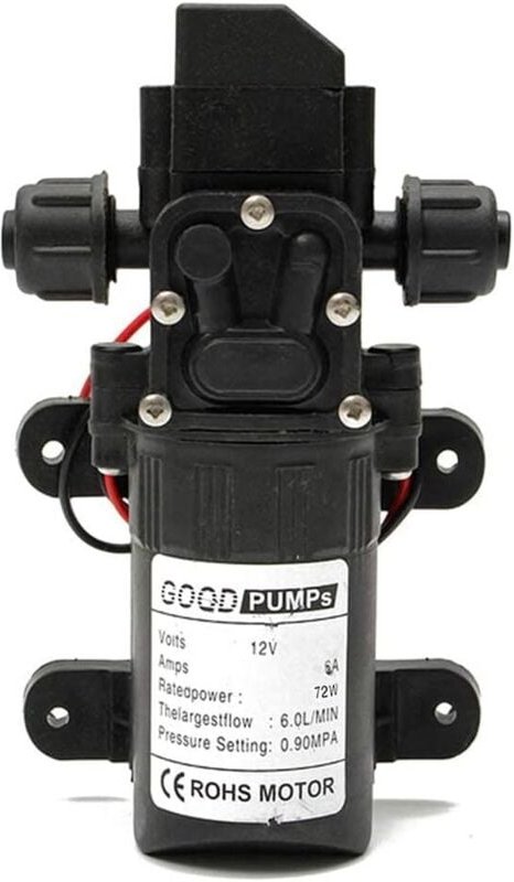 DC 12 V 6 l/min Hochdruckwasserpumpe, selbstansaugender automatischer Schalter für Autowäsche, Boot- und Gartenbewässeru...