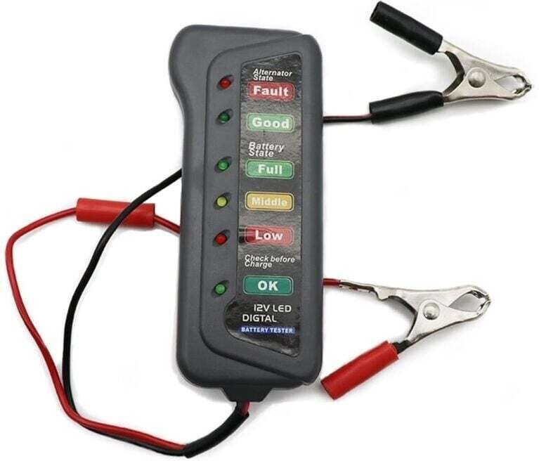 Mini-12V-Autobatterietester, digitaler Lichtmaschinentester, 6 LED-Leuchten, Kfz-Diagnosegerät, Autobatterietester für d...
