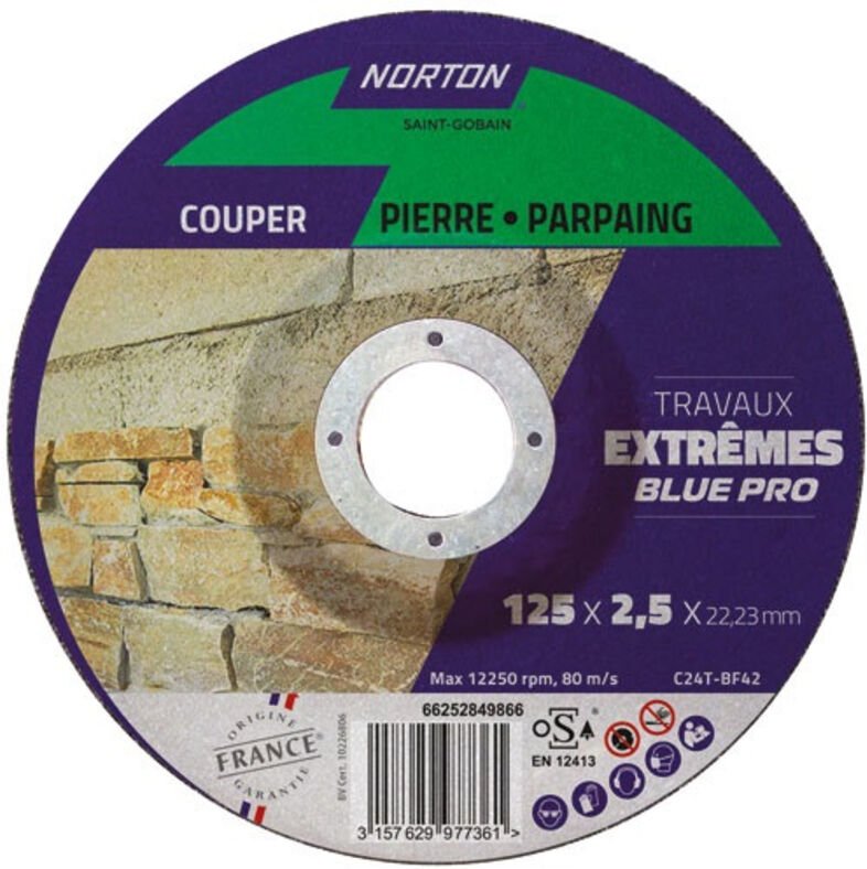 Scheibentrennscheibe Mittelteil beschädigt Extral Materialien 125x2,5x22 - Saint Gobain Abrasifs