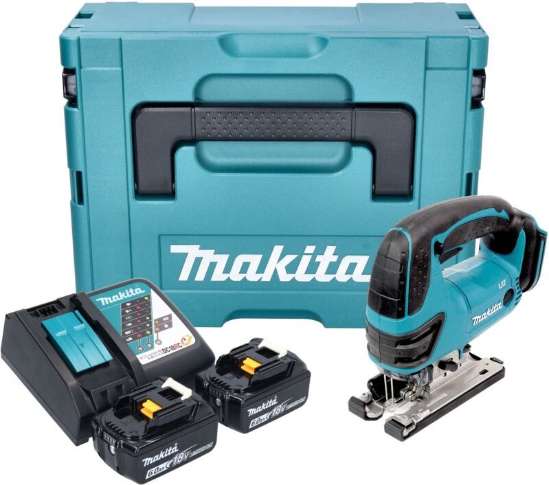 Makita DJV 180 RGXJ Akku Stichsäge 18 V 135 mm + 2x Akku 6,0 Ah + Ladegerät + Makpac