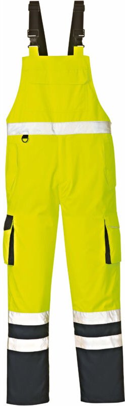 Warn-Wetterschutz-Latzhose CHICAGO leuchtgelb/navy Größe XXL