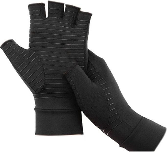 Arthritis-Handschuhe, Handstütze, Handgelenkbandage bei Schwellungen – fingerlose Kompressionsschmerzen, Damen und Herre...