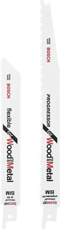 Progressor & Flexible for Wood and Metal Säbelsägeblatt Set bim 2 Stk. ( 260925C110 ) 150 / 200 mm für Holz und Metall -...
