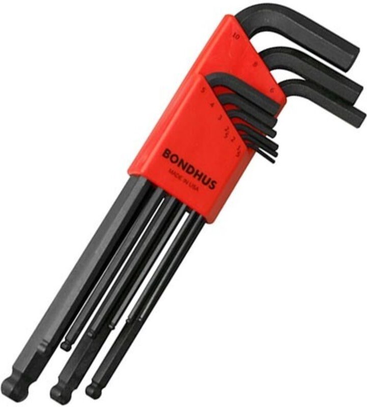 Set mit 9 Winkelschlüsseln Kugelspitze in metrisch 1,5-10mm Bondhus 10999