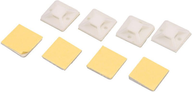 Shining House - 100 Stück selbstklebende Kabelbindersockel, Kabelbindersockel, Klebefläche, zum Binden und Sichern von K...