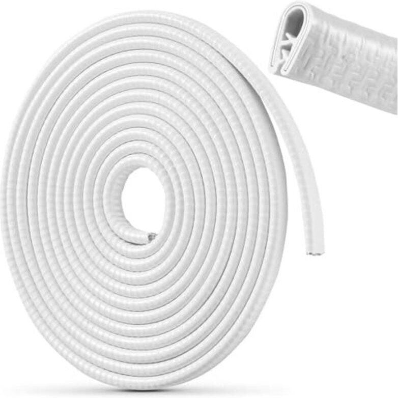 5 m Kantenschutz für Autotüren, U-förmiger Gummi-Autotürschutz, Kollisionsschutz (weiß)